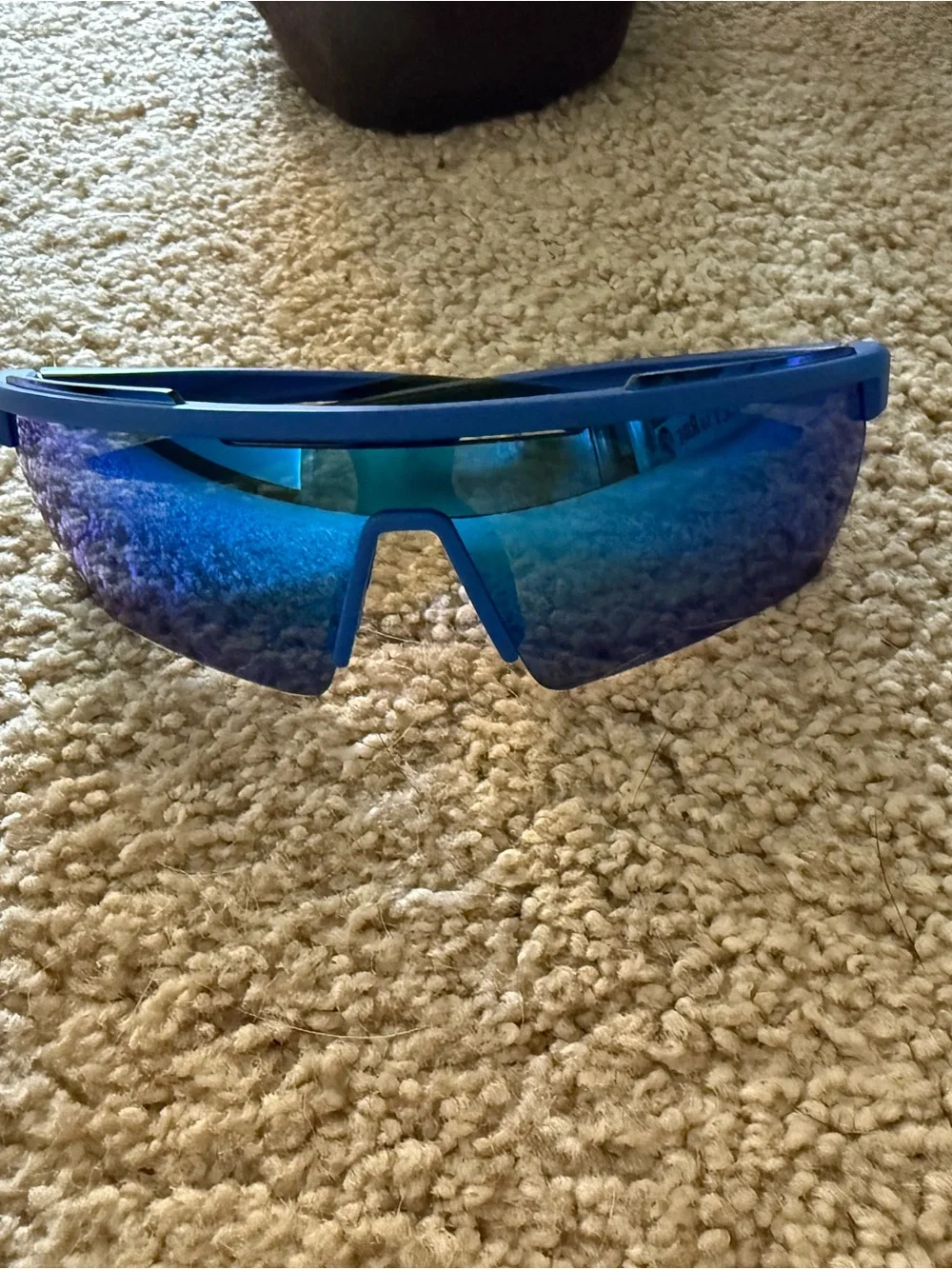 Nike Blue Wraparound Sports Sunglasses